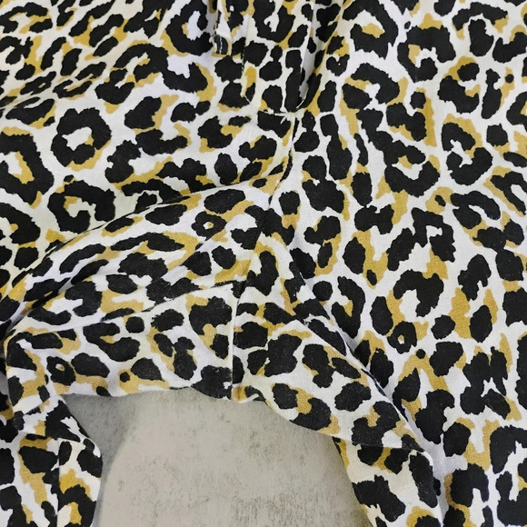 J Crew Leopard Print Cropped Tie Waist Linen Blend Relaxed Pants Size 14 - Picture 12 of 15